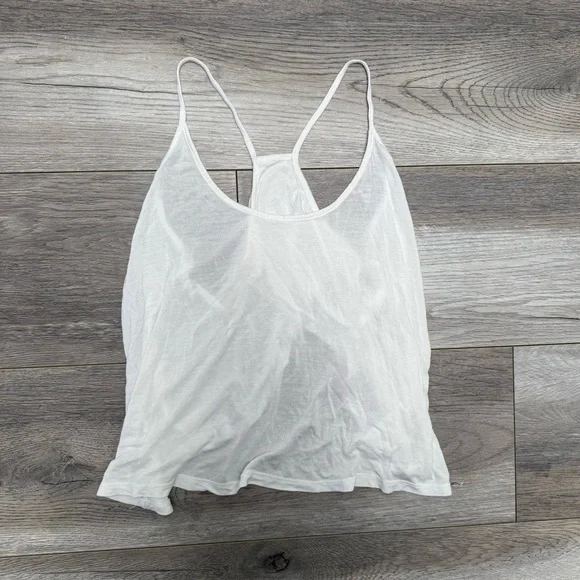 $68 ALO White Jasana Tank Size Small - Picture 4 of 6